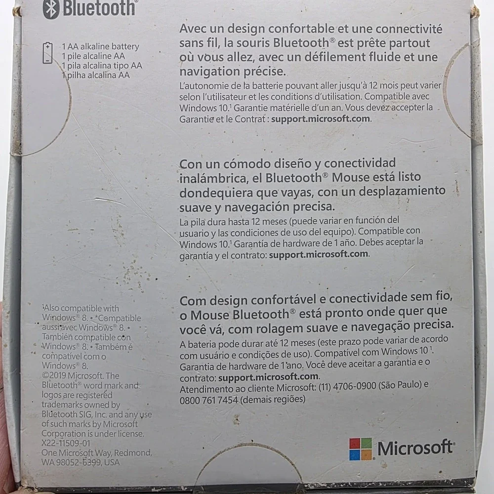Microsoft - Wireless Bluetooth Optical Ambidextrous Mouse - Mint RJN-00025